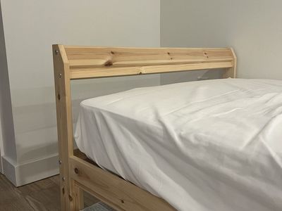 IKEA Tarva Full/Double Bed Frame with Mattress - Clean, Light Wood Finish