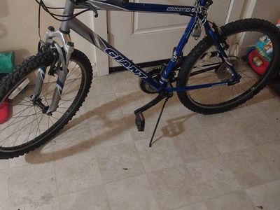 Giant Boulder Mountain Bike - Blue/Silver, Vitesse Saddle, Includes Master Lock Chain