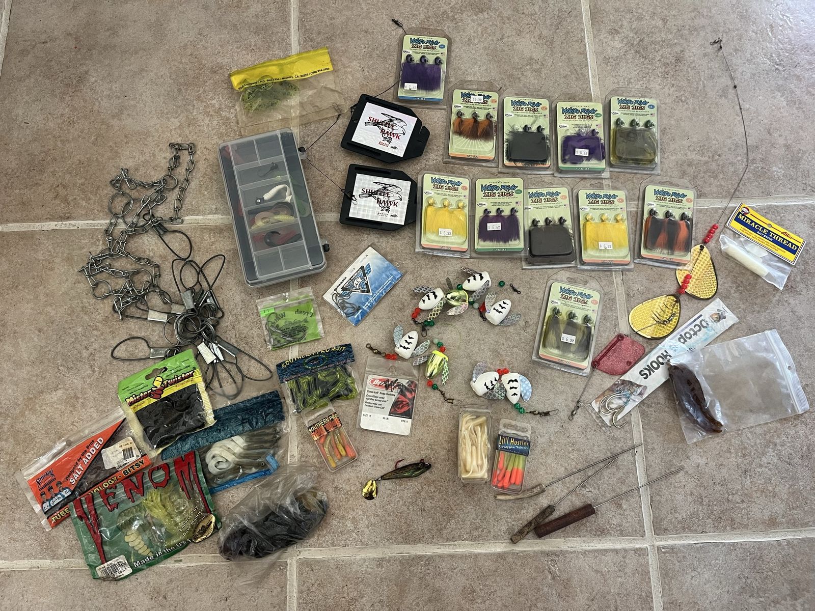 Lots of fishing lures and hooks $80.00 for all most NEW in packages