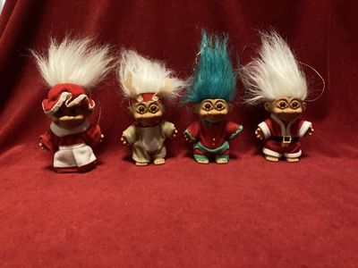 Vintage Christmas Troll Ornaments Like New