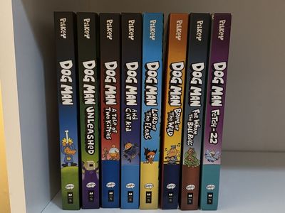 8 like-new Dog Man Books