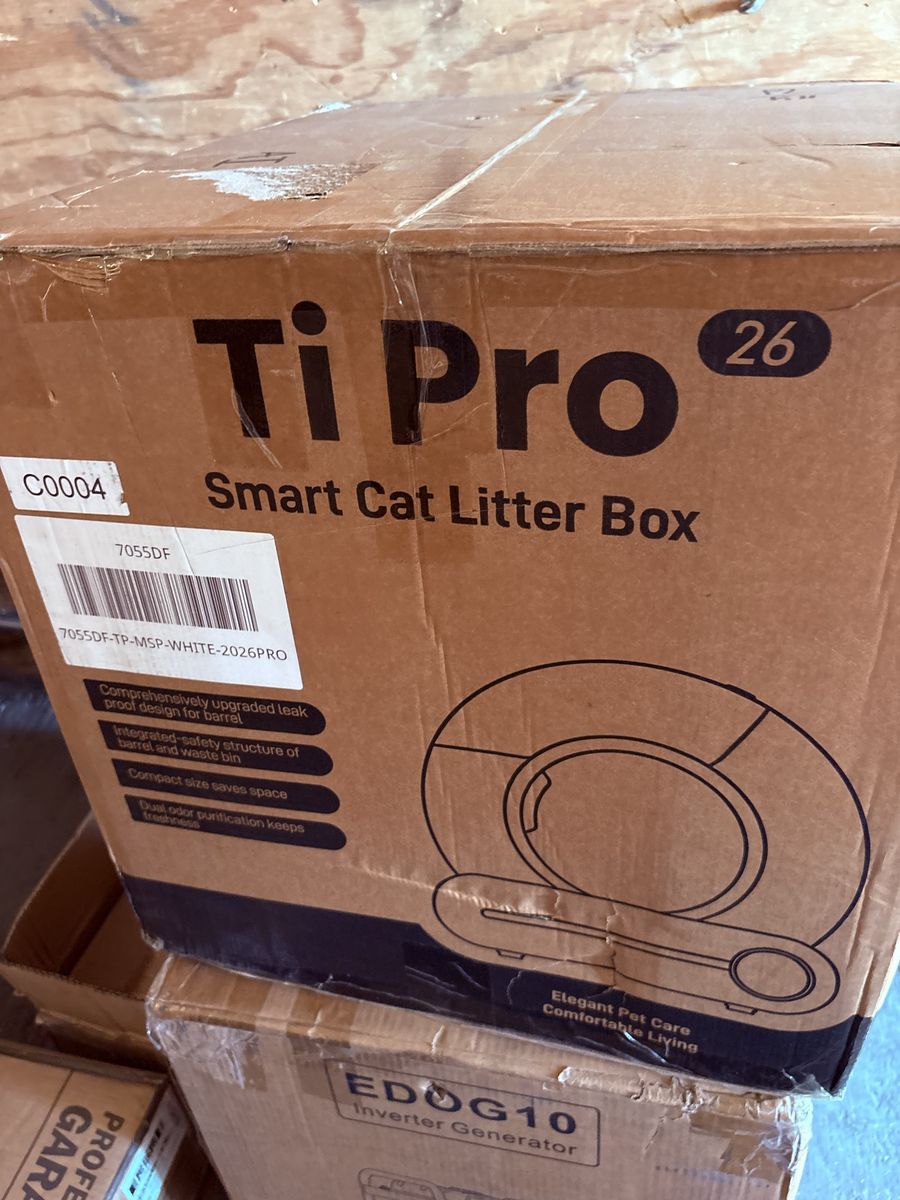Ti Pro 26 Smart Cat Litter Box - Automatic Self-Cleaning White