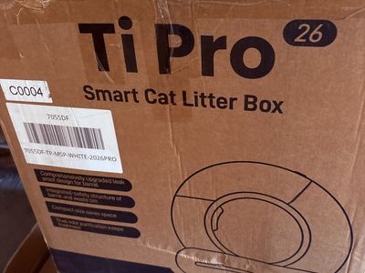 Ti Pro 26 Smart Cat Litter Box - Automatic Self-Cleaning White