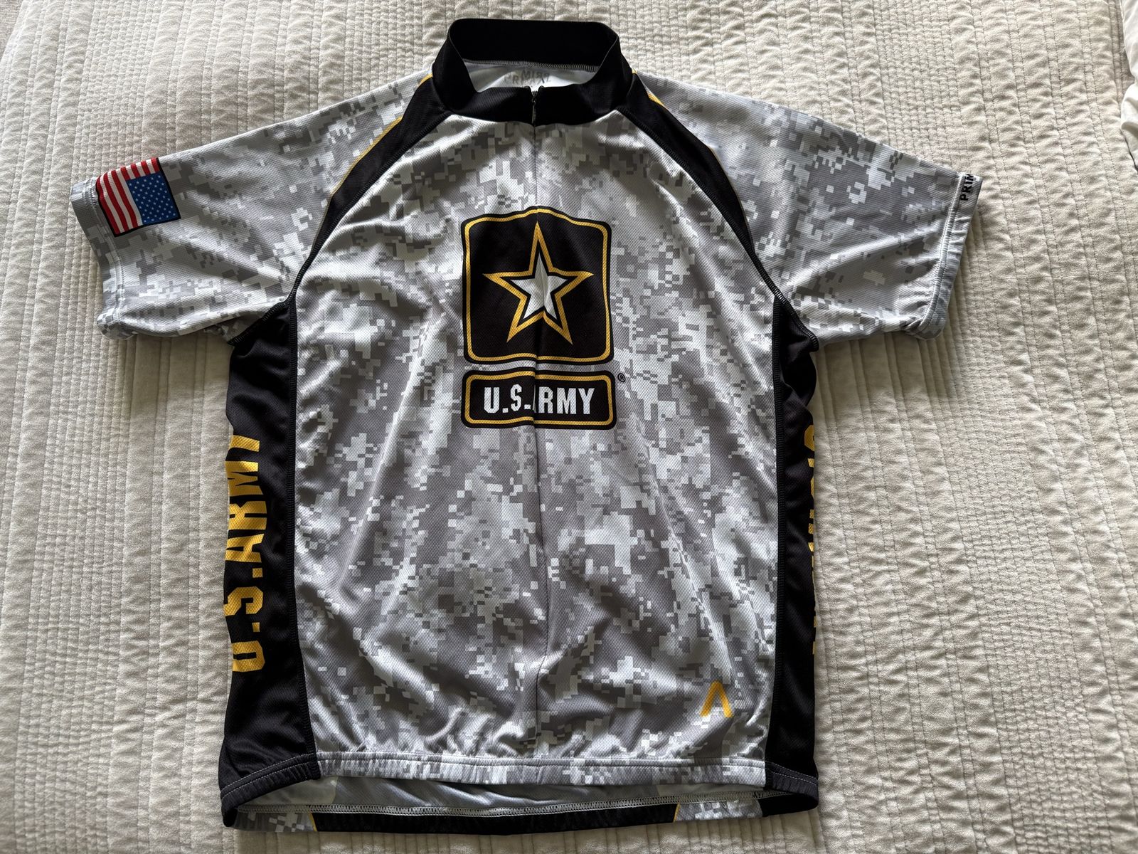 Primal Wear U.S. Army Digital Camo Cycling Jersey Men's Size XL Short Sleeve Half Zip