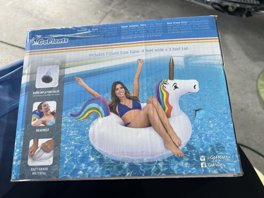 NEW Inflatable Unicorn Party Tube