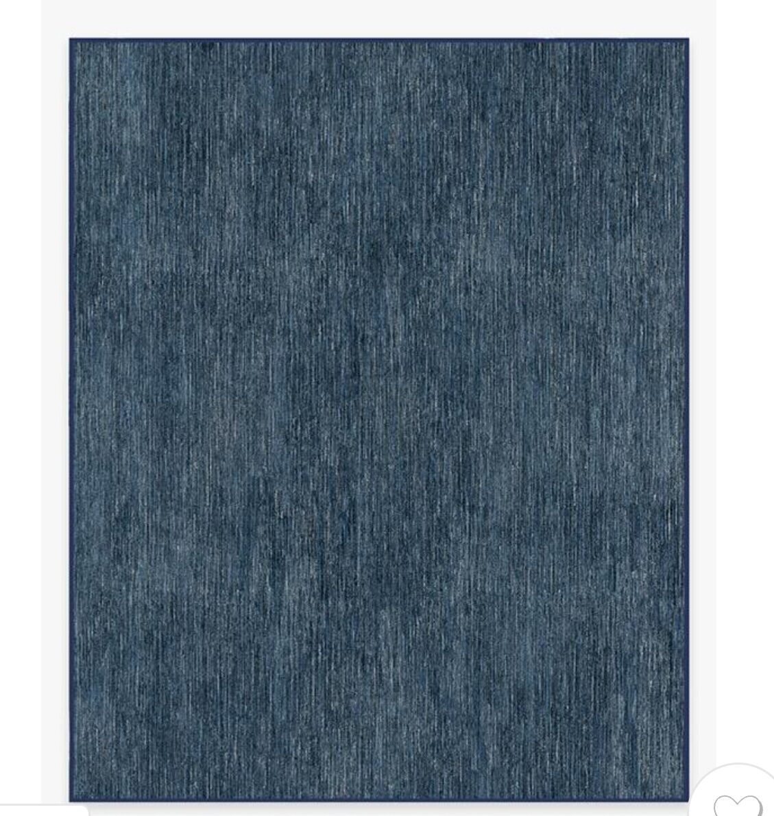 New Ruggable Solid Blue Rug 6ft x 9ft