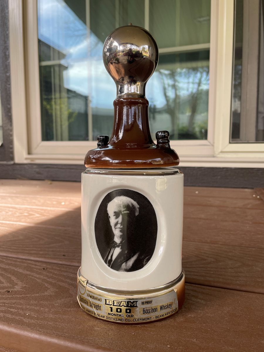 Jim Beam Decanter - Thomas Edison collector edition