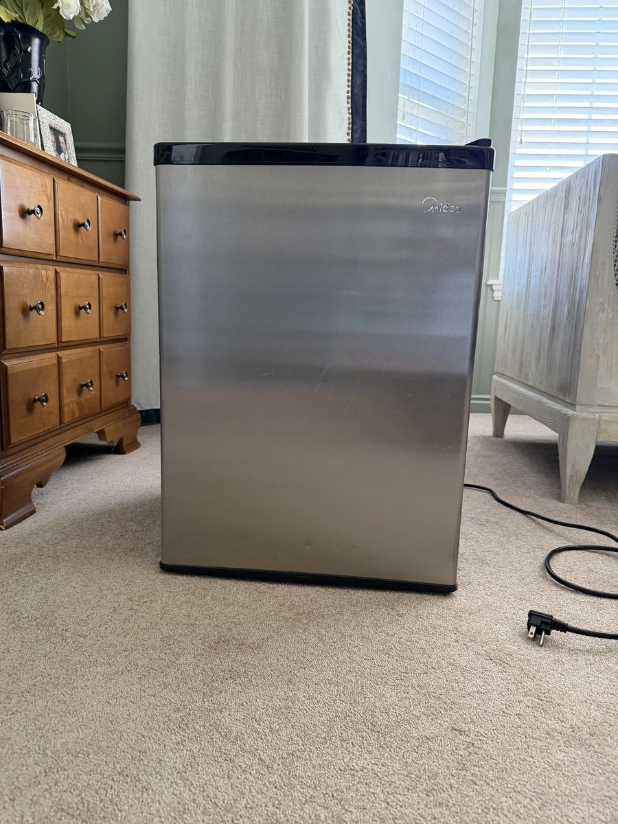 Midea Stainless Steel mini fridge with freezer