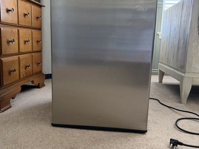 Midea Stainless Steel mini fridge with freezer