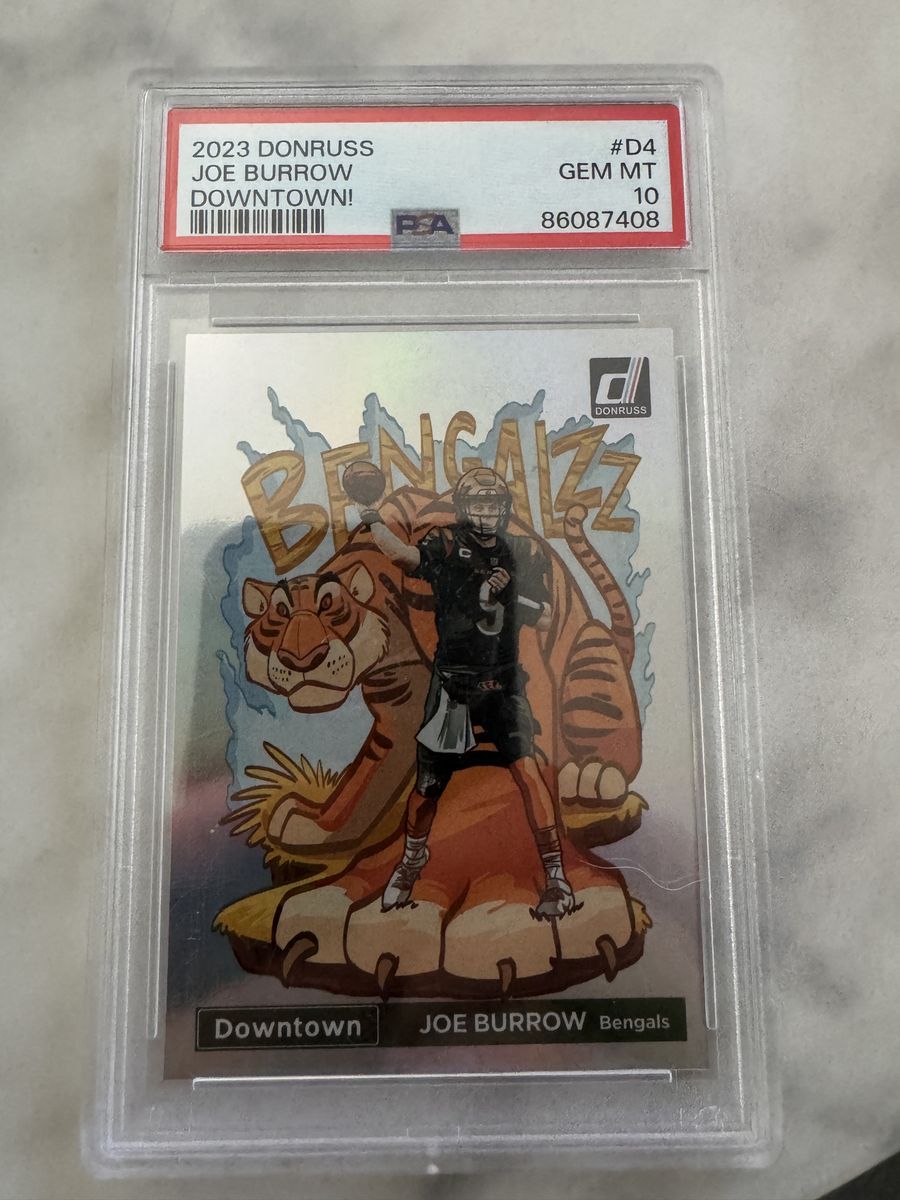 2023 Panini Donruss Joe Burrow Downtown PSA 10