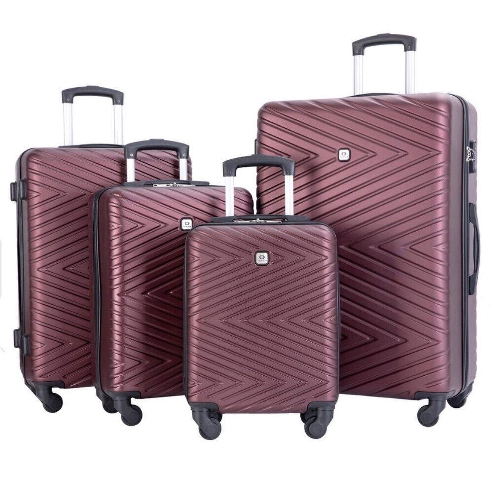 4-Pc ABS Luggage Set (16/20/24/28) w/TSA Lock NE