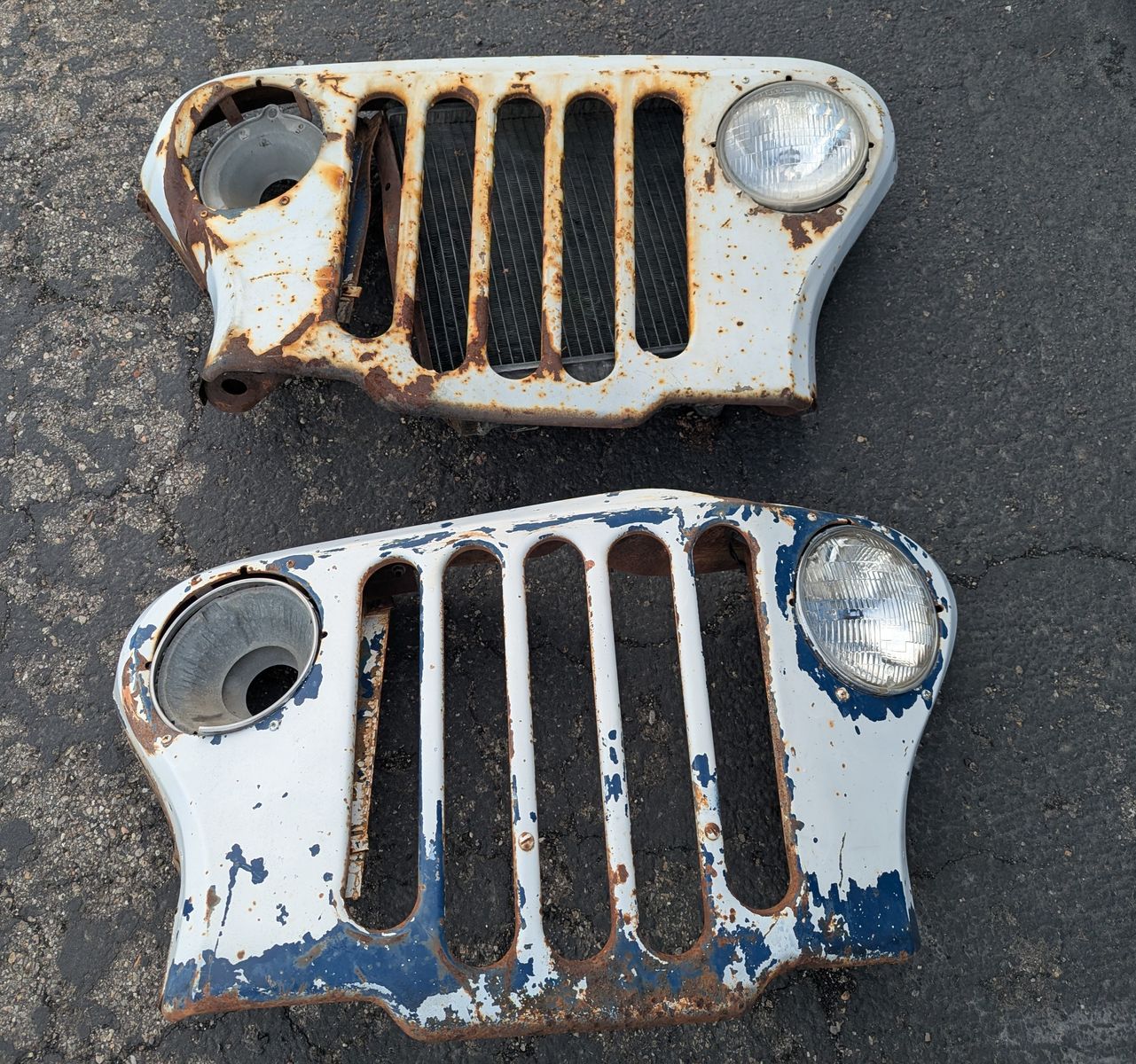 Pair of Vintage Jeep DJ Dispatcher Grille Original Patina