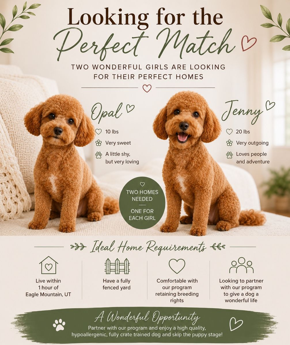 Adult Female Poodles (miniatures)