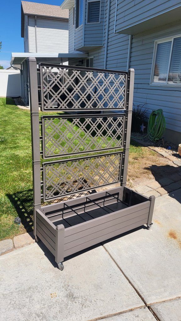 22gal Outdoor Raised Flower Garden Bed w/Trellis