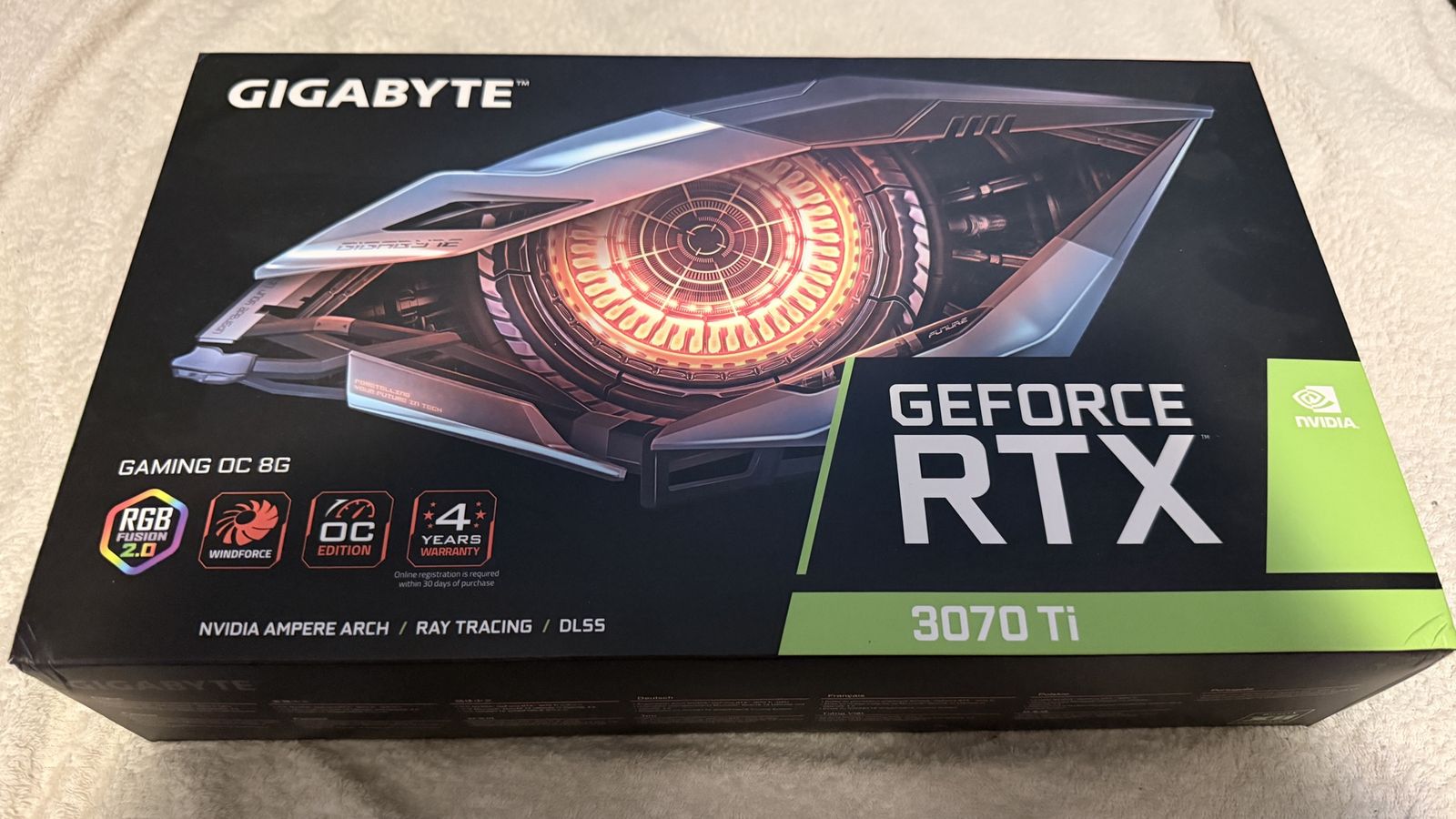 GIGABYTE RTX 3070ti Graphics Card 8gb VRAM