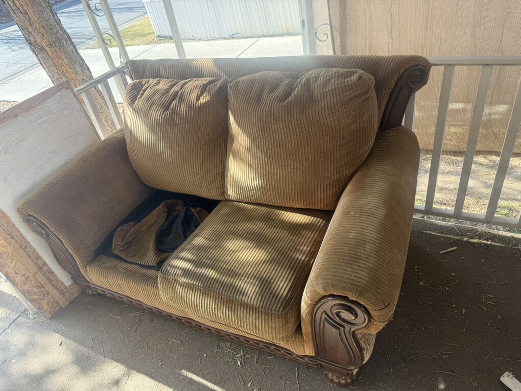 Light brown loveseat