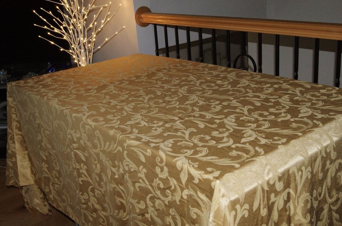 Large Gold Rectangle Tablecloth 57" x 97"