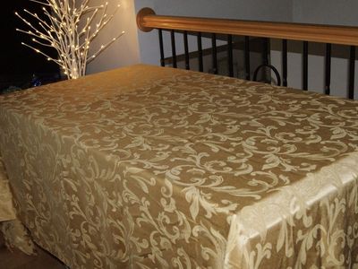 Large Gold Rectangle Tablecloth 57" x 97"