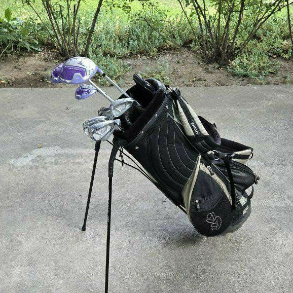 Women's Precise Golf RIGHT Handed 8 Purple Clubs Driver Ogio Carrying Bag