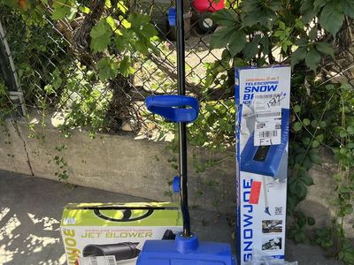 Snow Joe 2-in-1 Telescoping Snow Shovel & Ice Scraper, Sun Joe Cordless Compact Turbine Jet Blower