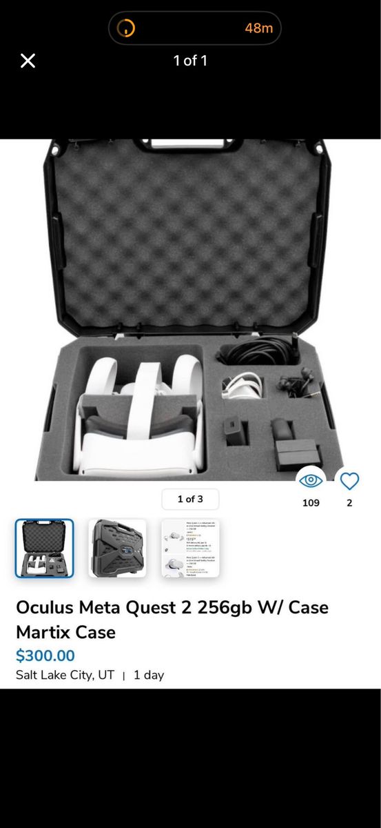 Oculus Meta Quest 2 256gb W/ Case Martix Case