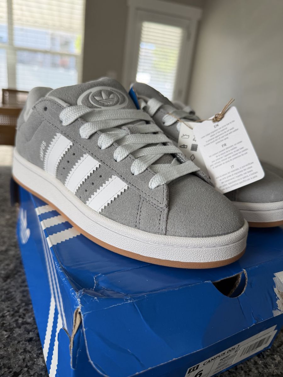 New adidas campus 00s grey shoes size 6m/7w