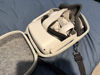 Meta Oculus Quest 2 VR Headset with Controllers & Carrying Case