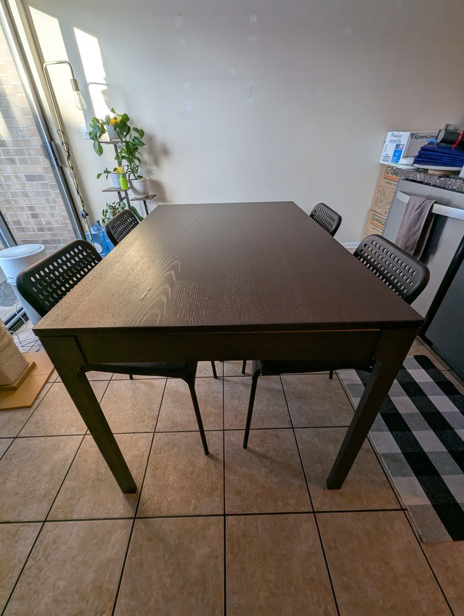 IKEA Dining Table Set with Chairs (extendable) $150