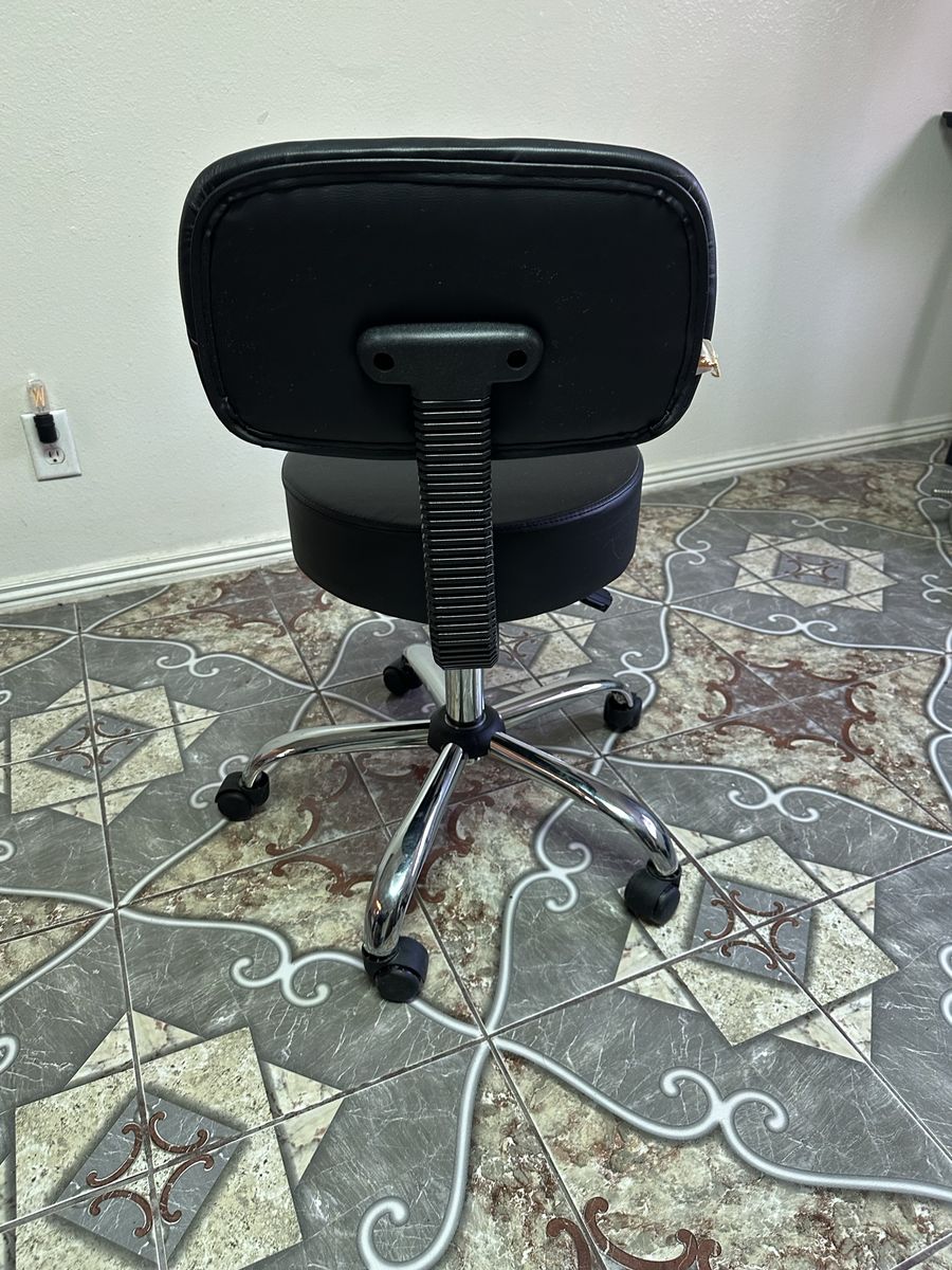 Rolling Stool with Backrest