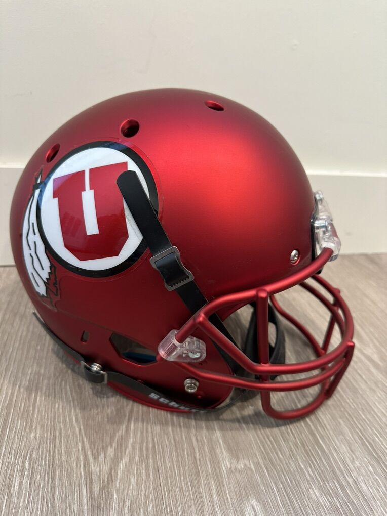 Utah Utes Satin Red Replica Helmet - Full Size