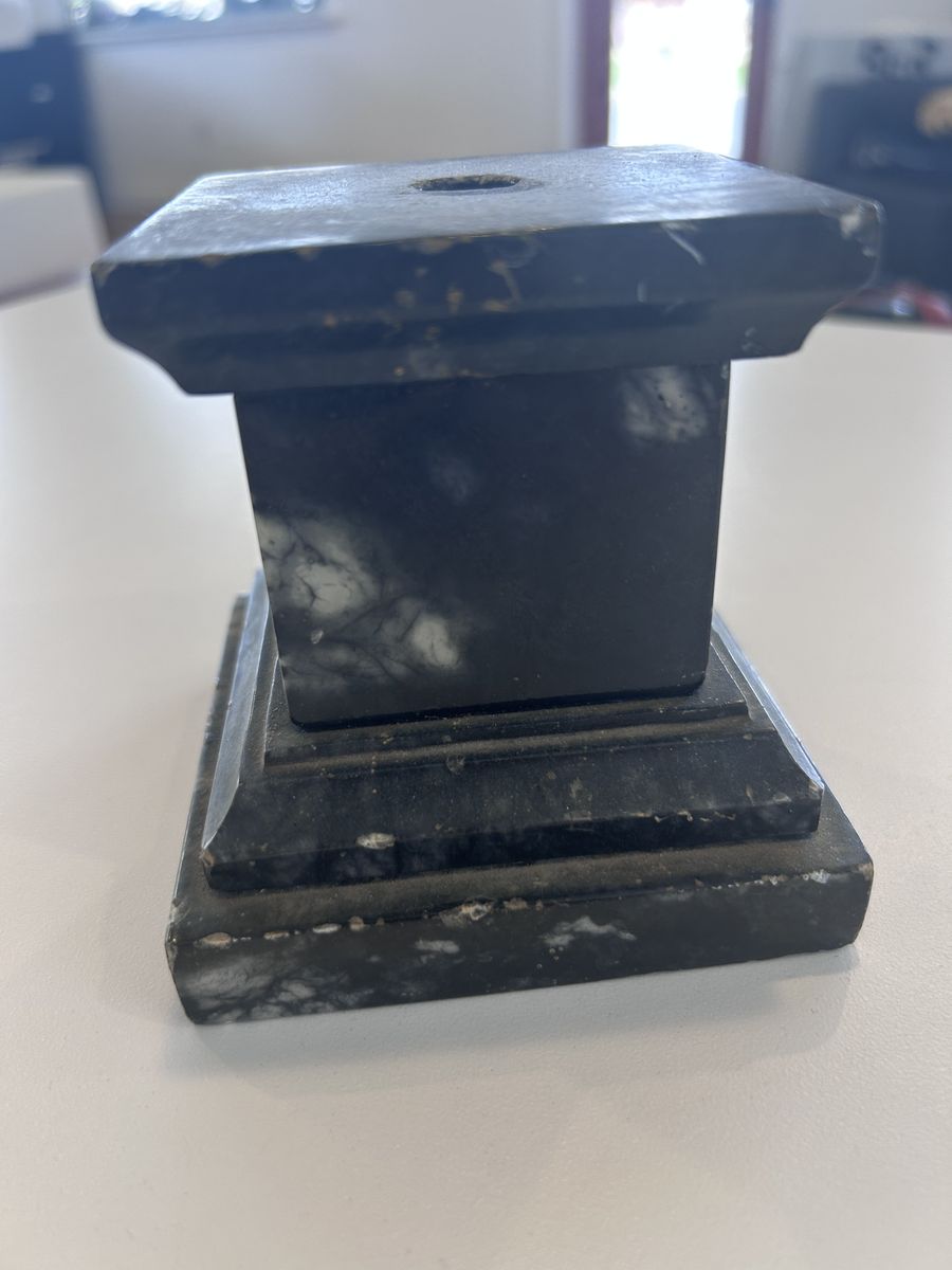 Antique Marble Statue Base 4” Tall