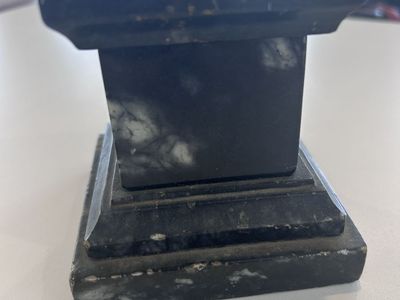 Antique Marble Statue Base 4” Tall