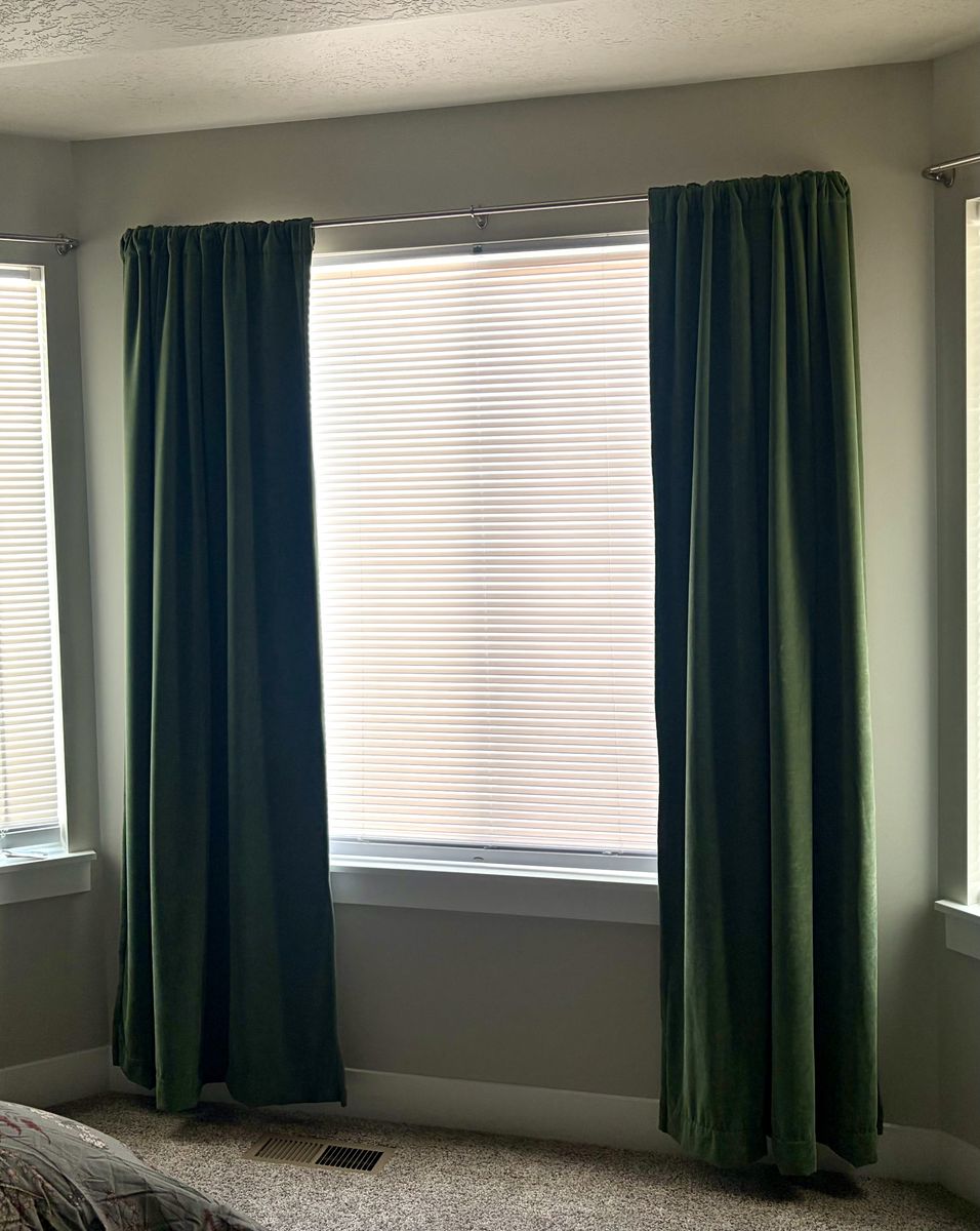 Green Blackout Velvet Curtains