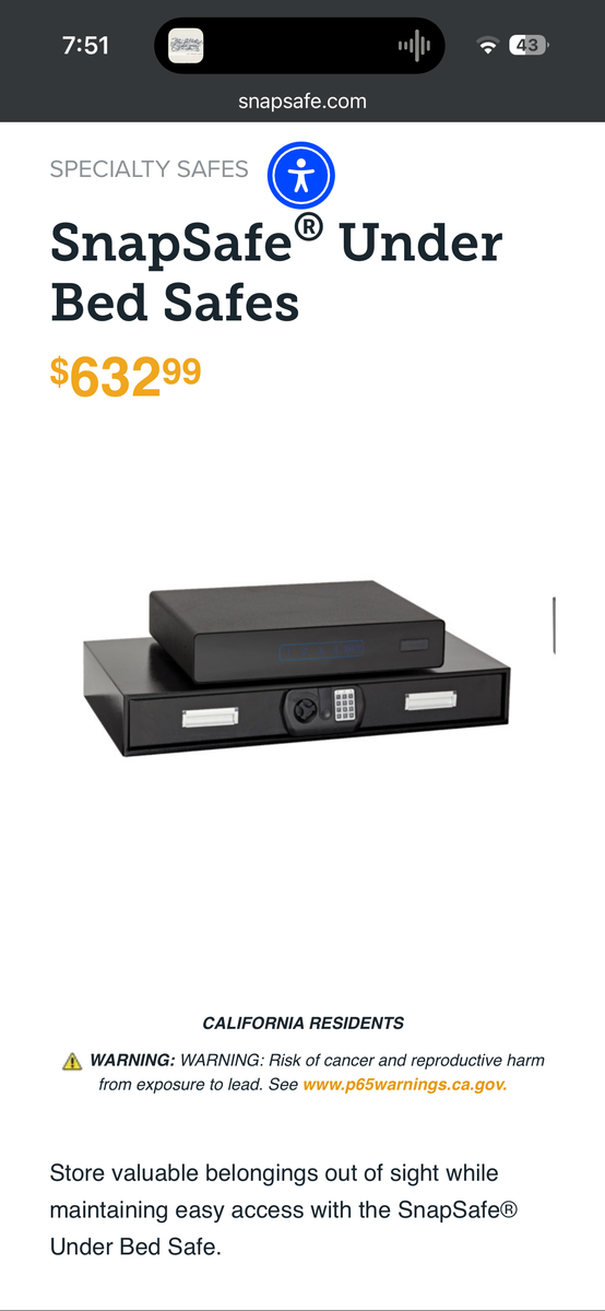 Snap Safe Large Underbed Safe