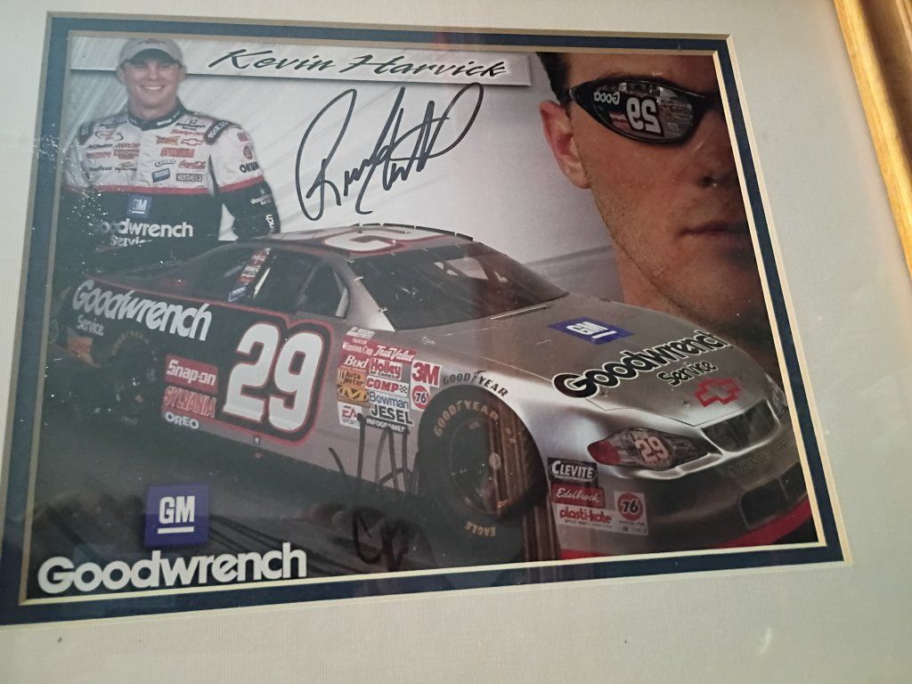 Framed NASCAR Autographed Photos - Kevin Harvick & Richard Petty