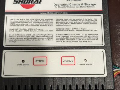 Shorai lithium battery charger