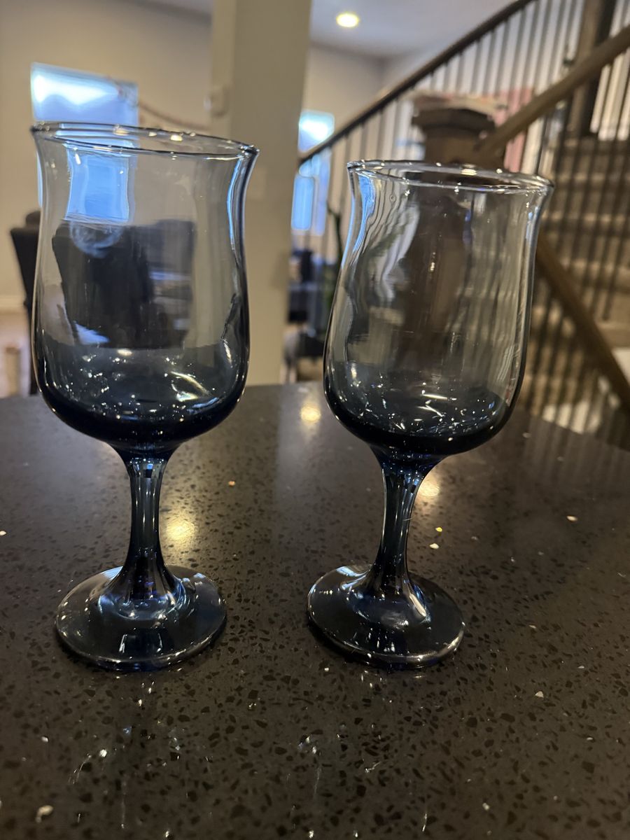 Wine glasses-blue