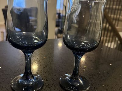 Wine glasses-blue