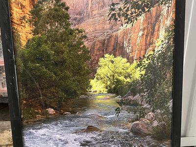 Framed Wall Art Canyon River Landscape Print Decor