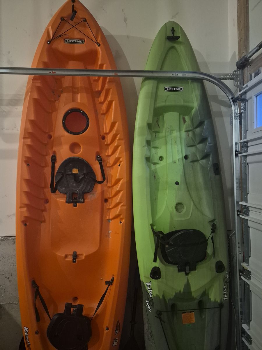 Lifetime kayaks price is for two kayaks but one or both.