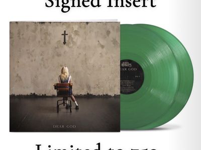 The Pretty Reckless-SIGNED Taylor Momsen-Dear God Opaque Evergreen Vinyl-X/750-SEALED-RARE-Collectible