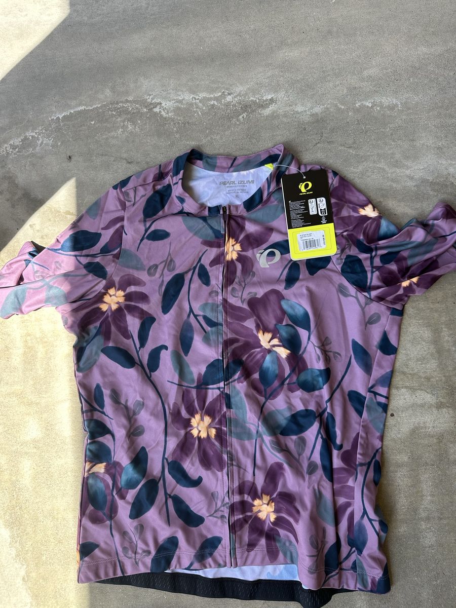 Pearl Izumi W Attack SS Jersey - Lilac Violet Bloom Cycling Jersey, Women's XL