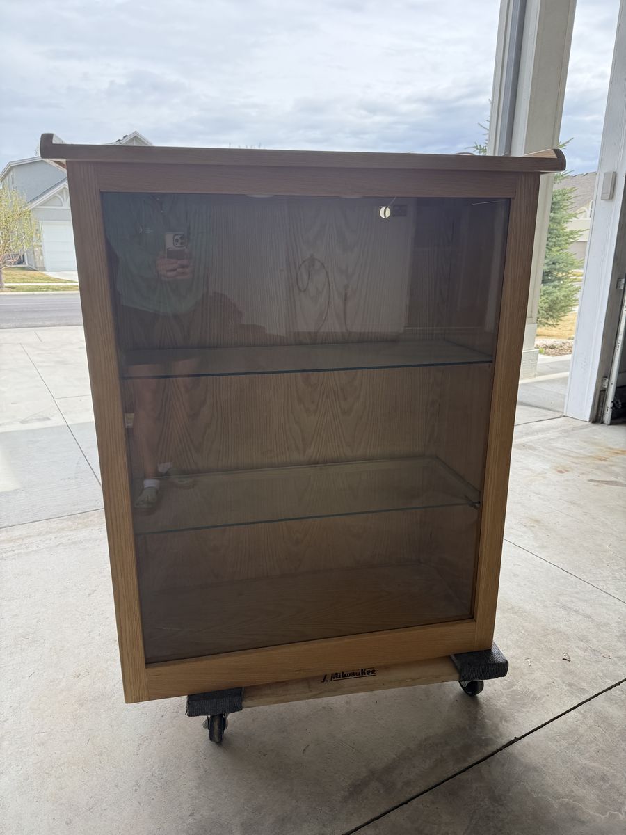 Oak Curio Caninet w/ Light