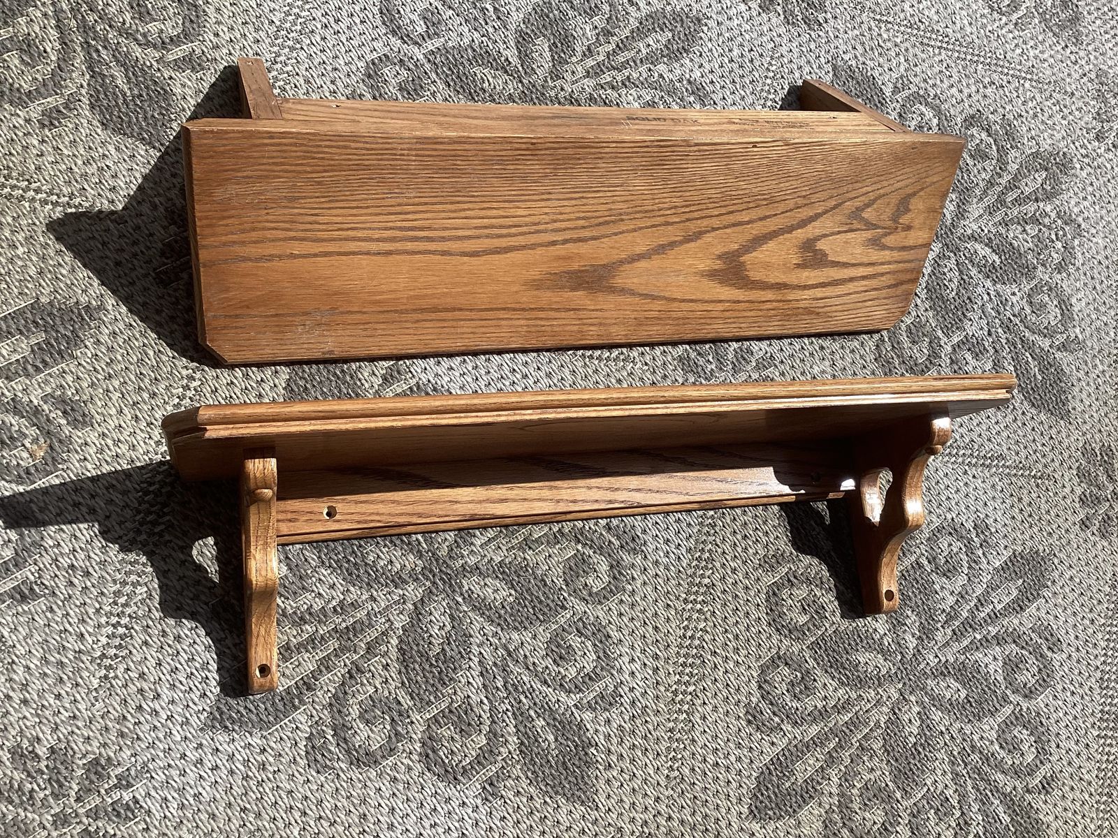 24” Solid Oak Wall Shelf
