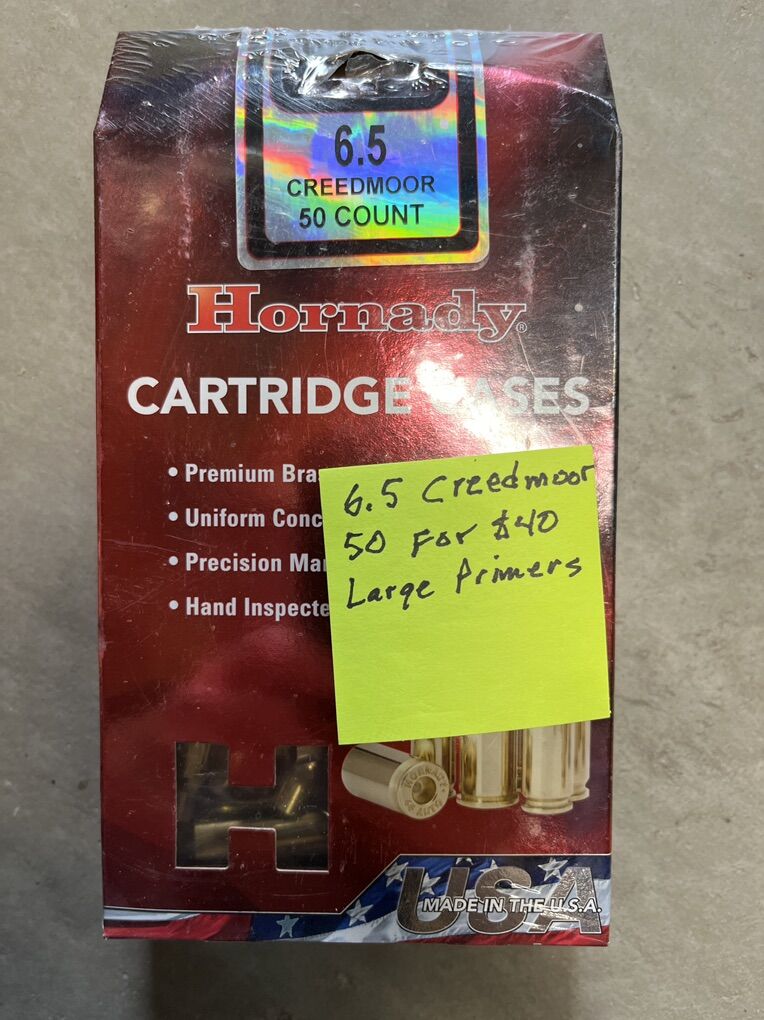 6.5 Creedmoor Brass. 10% off Marked Prices.