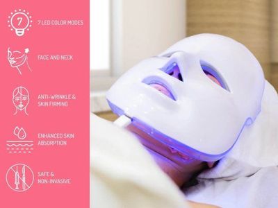 Red Light Mask For Face, 7-1 Colors Red Light Face Mask, Facial Skincare At Home, Cordless, Portable and Rechargeable
