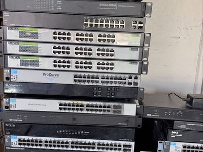 31 Network Rack Equipment Lot – Crestron, Cisco, HP, Araknis, Luxul, Dell – Bulk Only