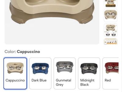 Neater Pets Neater Feeder Deluxe Elevated Dog Bowls - Cappuccino, 1.5 & 2.2 Cup