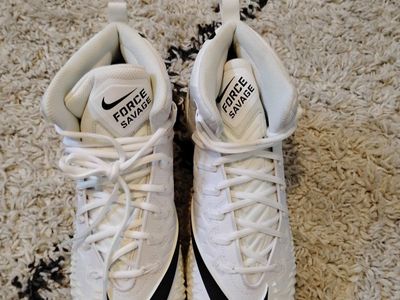 Nike Force Savage Elite 2 White Football Cleats Men's Size 12.5 AJ6600-101