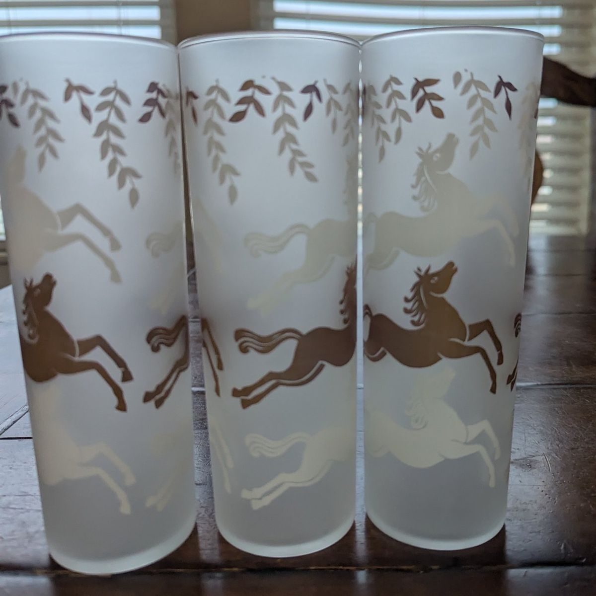 3 MCM Libbey Cavalcade "Tom Collins" Glasses